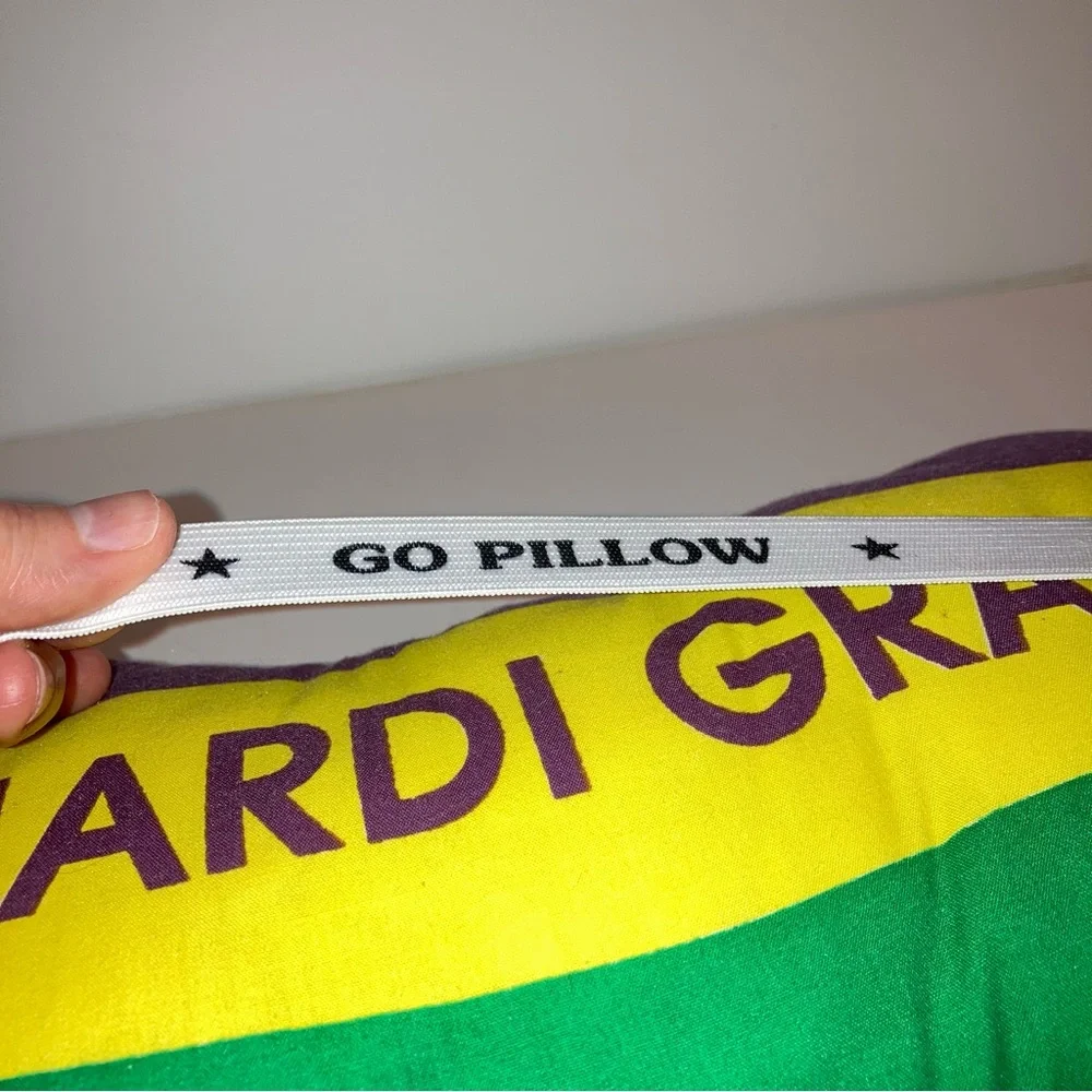 RARE Mardi Gras Pillow New Orleans Limited Edition Purple Green Gold Home Decor